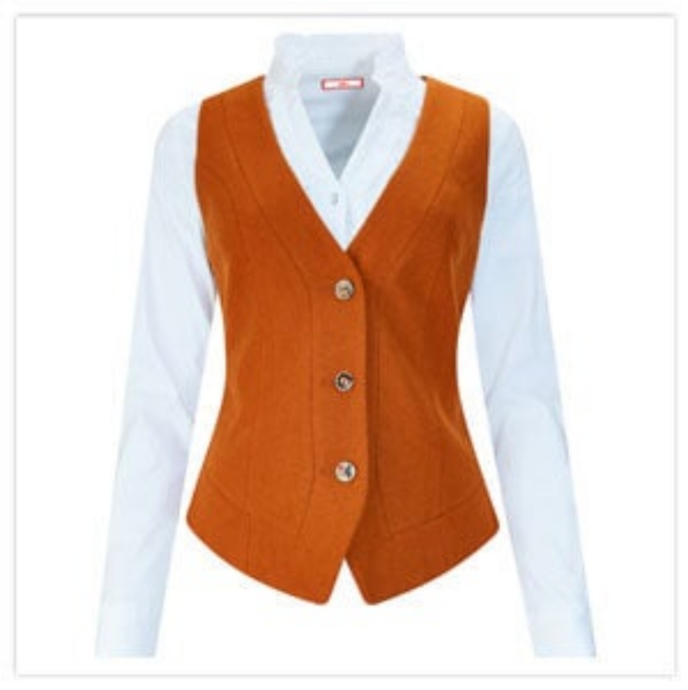 Finishing touches vest in burnt orange - Picture 2 of 16